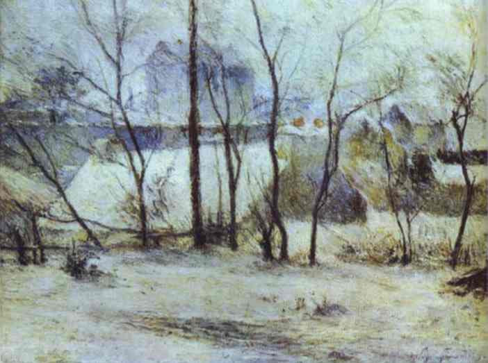 Effect of Snow. <br>1879. Oil on canvas. <br>Museum of Fine Arts, Budapest, Hungary.