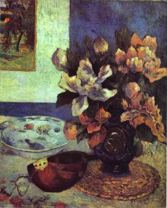 Still Life with Mandolin. <br>1885. Oil on canvas. <br>Muse d'Orsay, Paris, France