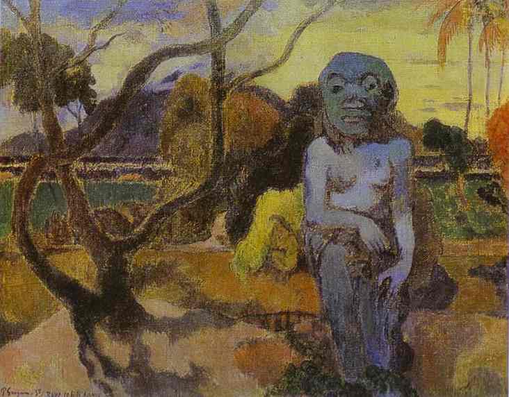 Rave te hiti aamy (The Idol). <br>1898. Oil on canvas. <br>The Hermitage, St. Petersburg, Russia. 