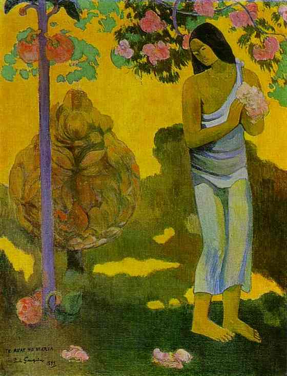 Te avae no Maria (Month of Maria). <br>1899. Oil on canvas. <br>The Hermitage, St. Petersburg, Russia.